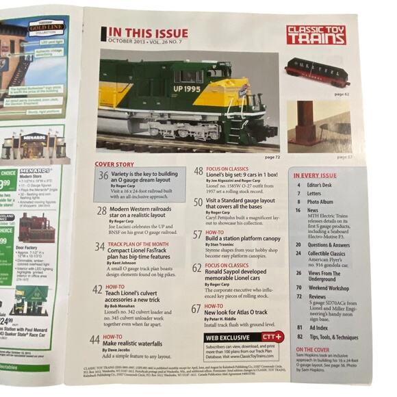 Classic Toy Trains Sept Oct Nov Dec 2013 Magazine Collect Model Layout Scenery - Picture 4 of 7